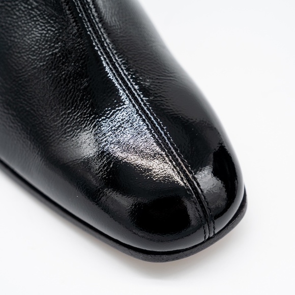 size 8G 8.5 US Gucci Black Patent Leather Buckle Ankle Boots Men Zip Closure main image 6